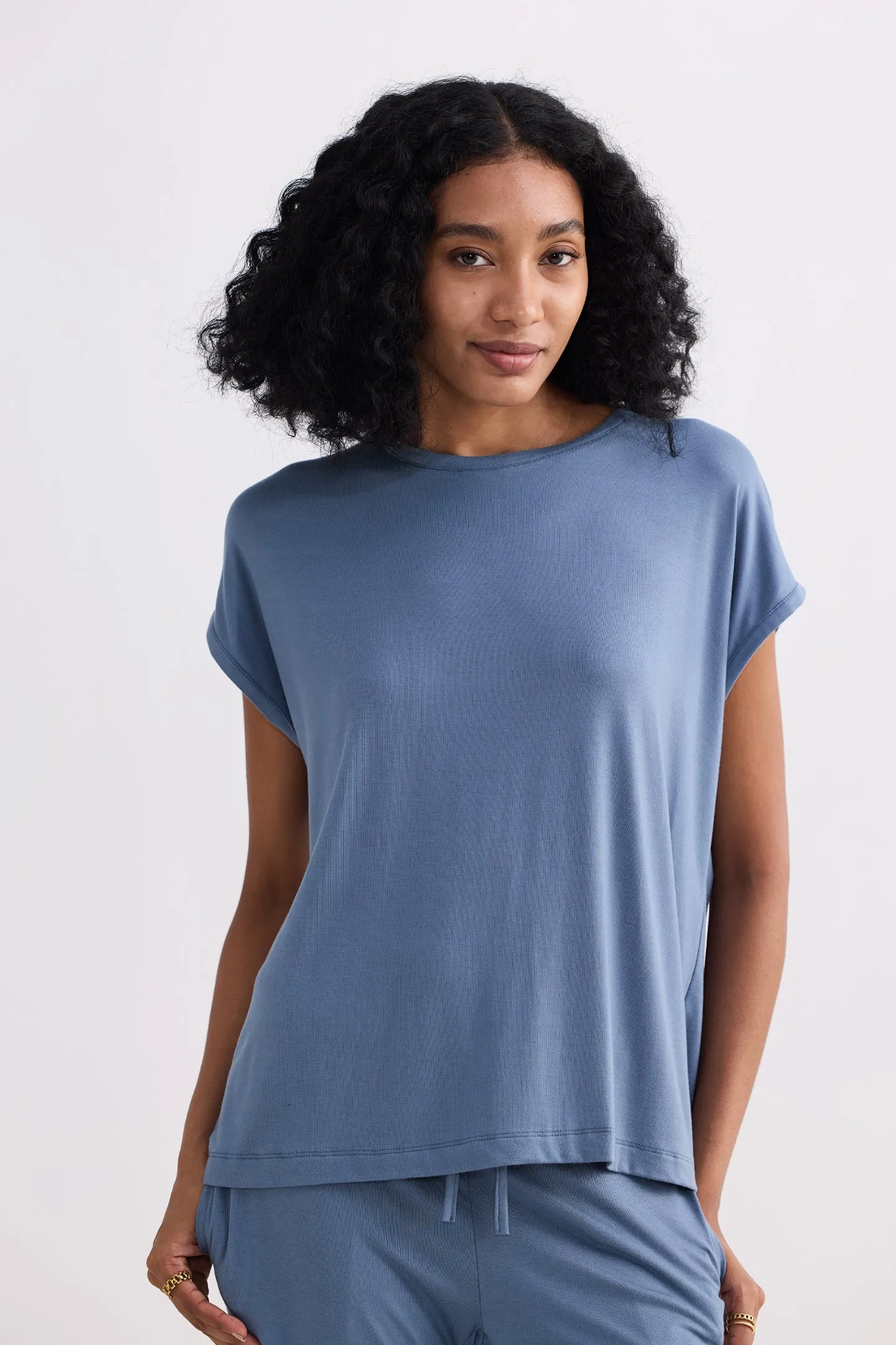 Relaxed Tee Set in Blue