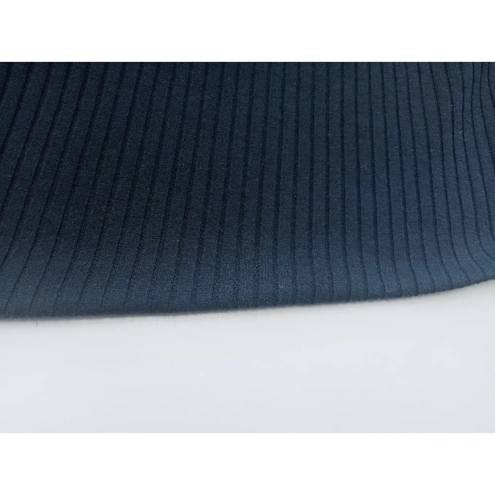 Ribbed knit fabric widthwise stretch