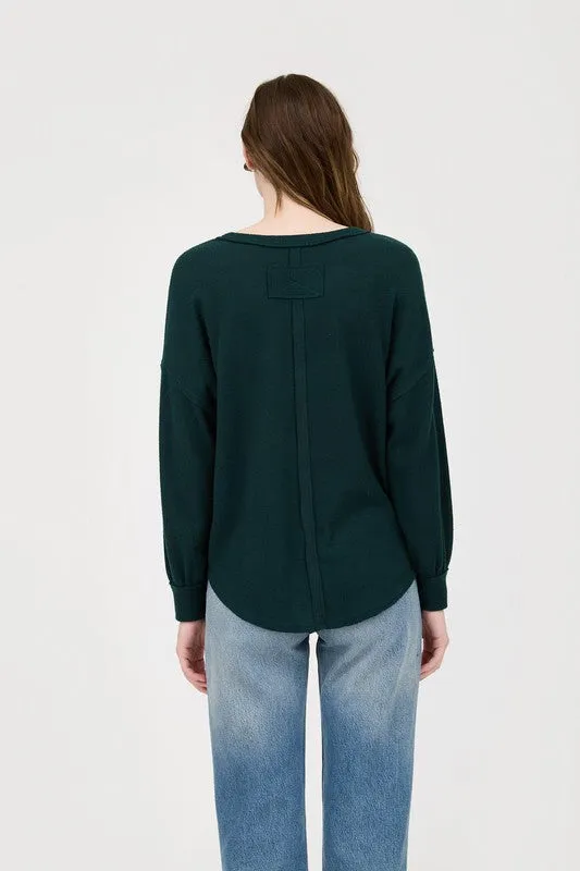 Soft Brushed Hunter Green Top