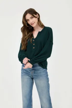 Soft Brushed Hunter Green Top