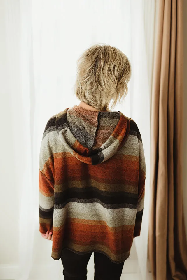 Striped Brushed Hoodie