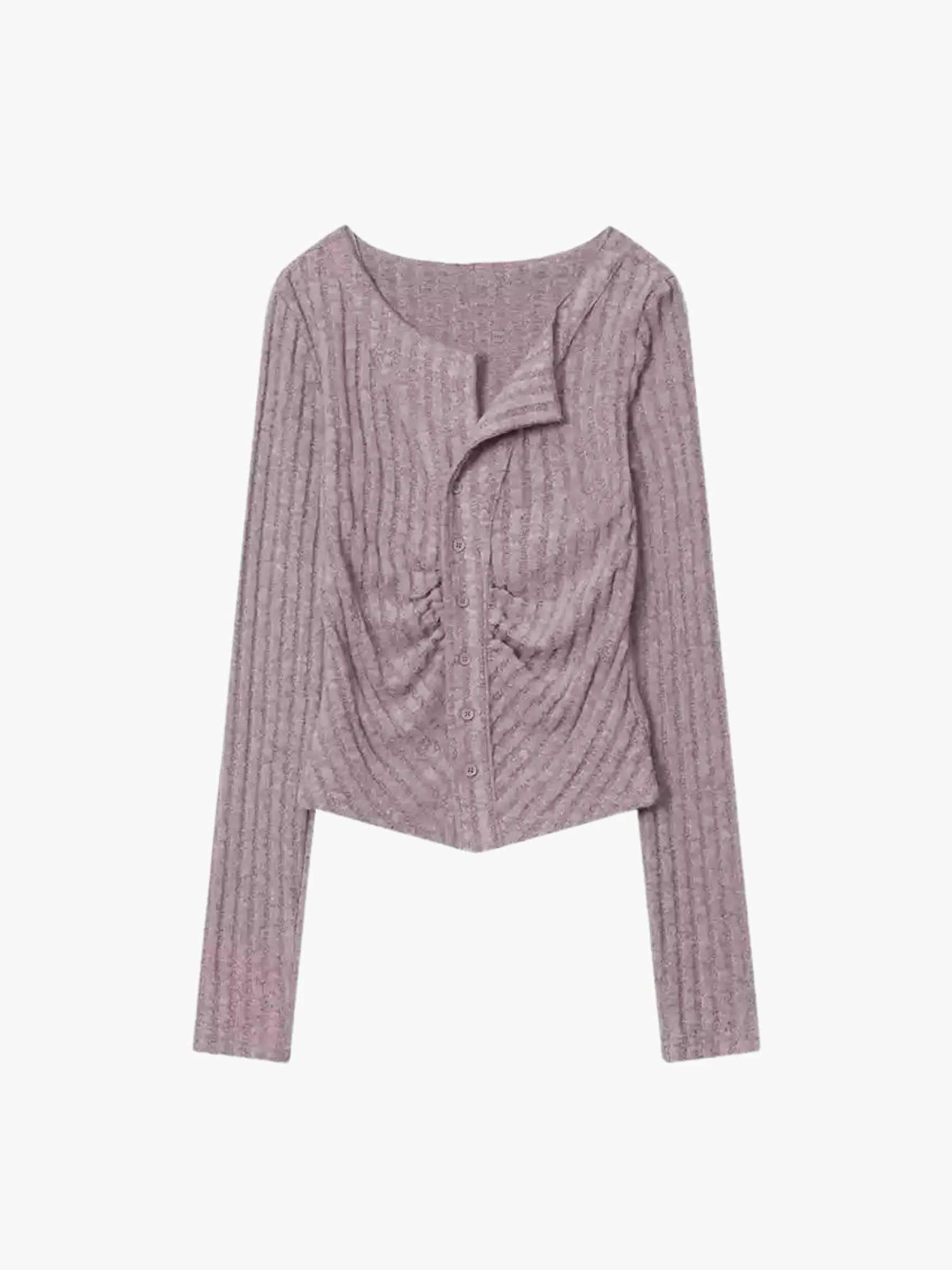 Talitha Ribbed Asymmetrical Cardigan