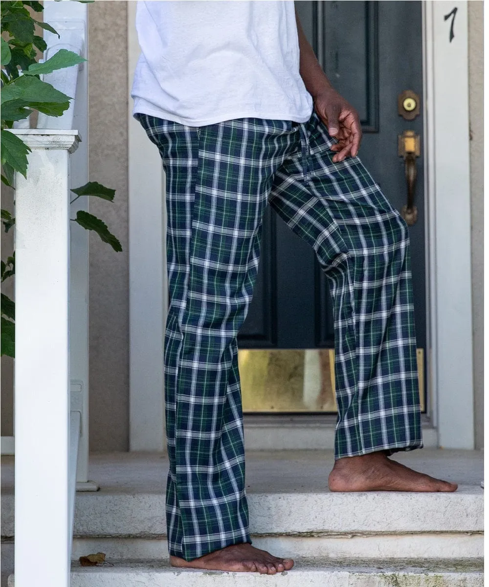 Tall Men's Pajama Bottom:  Flannel, Classic Plaid -Size L/2XT - FINAL SALE