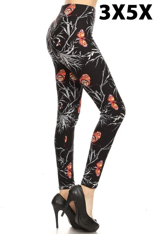 TC3 Black Butterfly Leggings