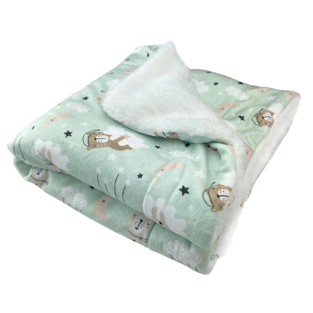 Ultra Soft Minky Bedtime Bears Dog Blanket