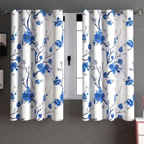 Viloda Floral Semi Sheer Curtain - Set Of Two