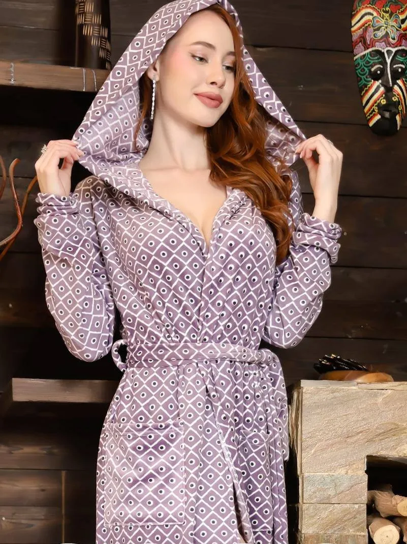 Women's long plush robe