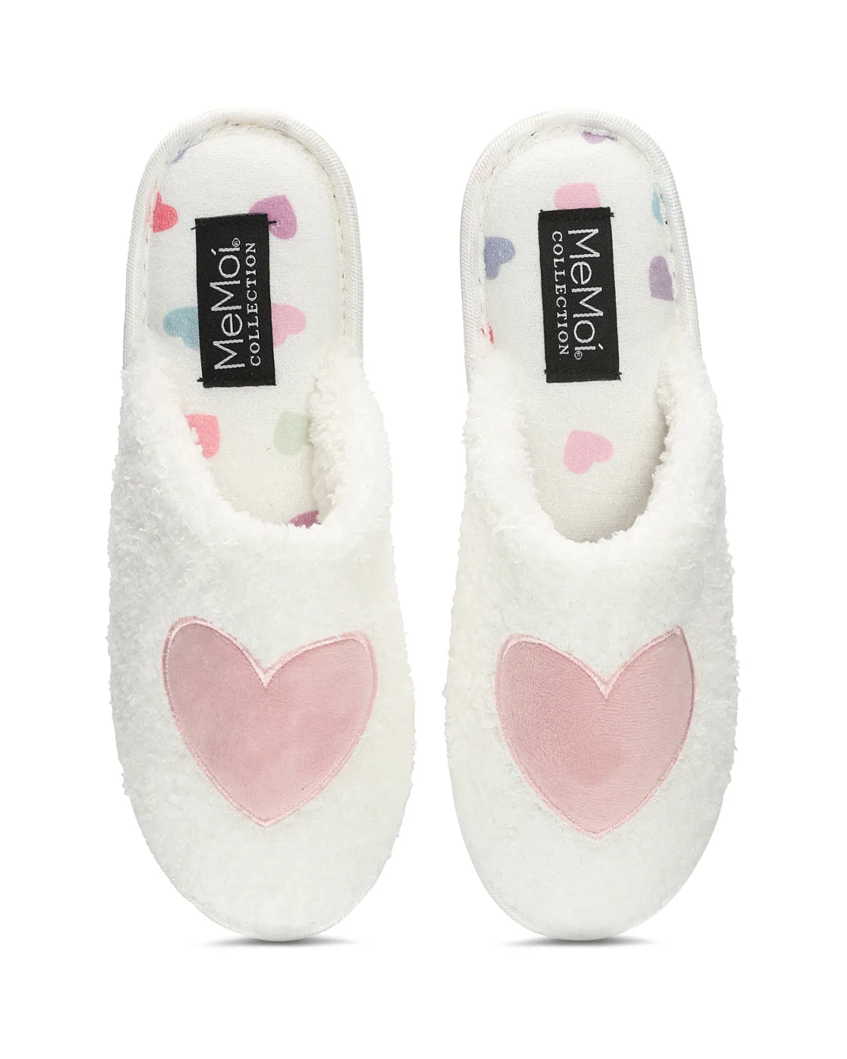 Women's Multi Hearts Terry Slide Slippers