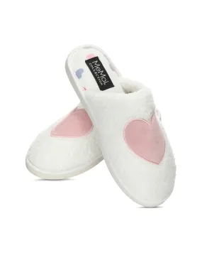 Women's Multi Hearts Terry Slide Slippers